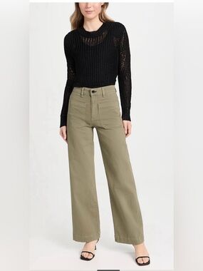 ASKK NY Sailor Twill Pants in olive green